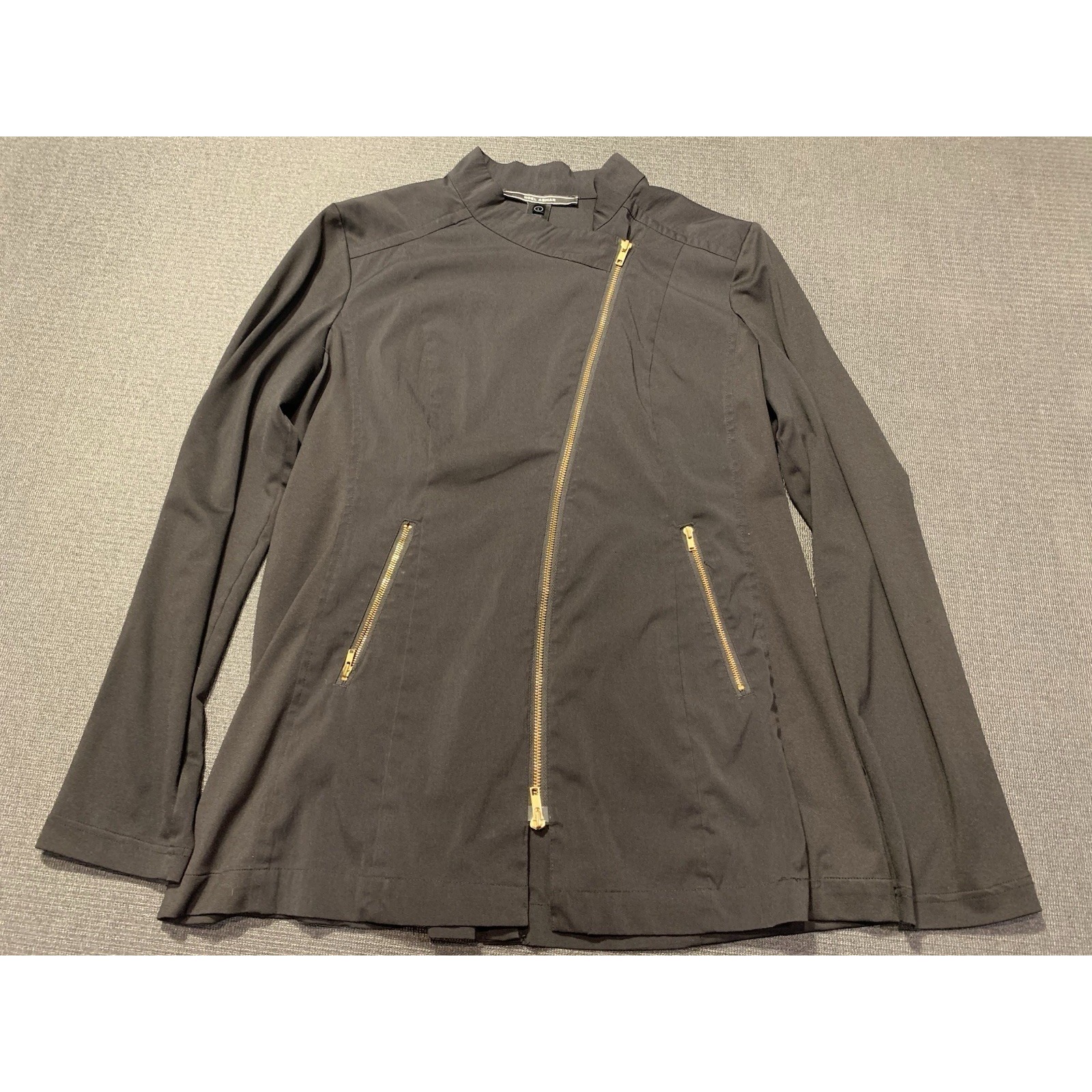 Noel Asmar Black Jacket With Gold Zippers